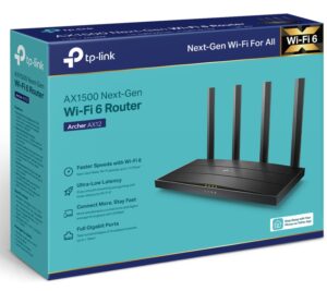 TP LINK AX12 WIFI6 AX1500 DUAL BAND GIGABIT